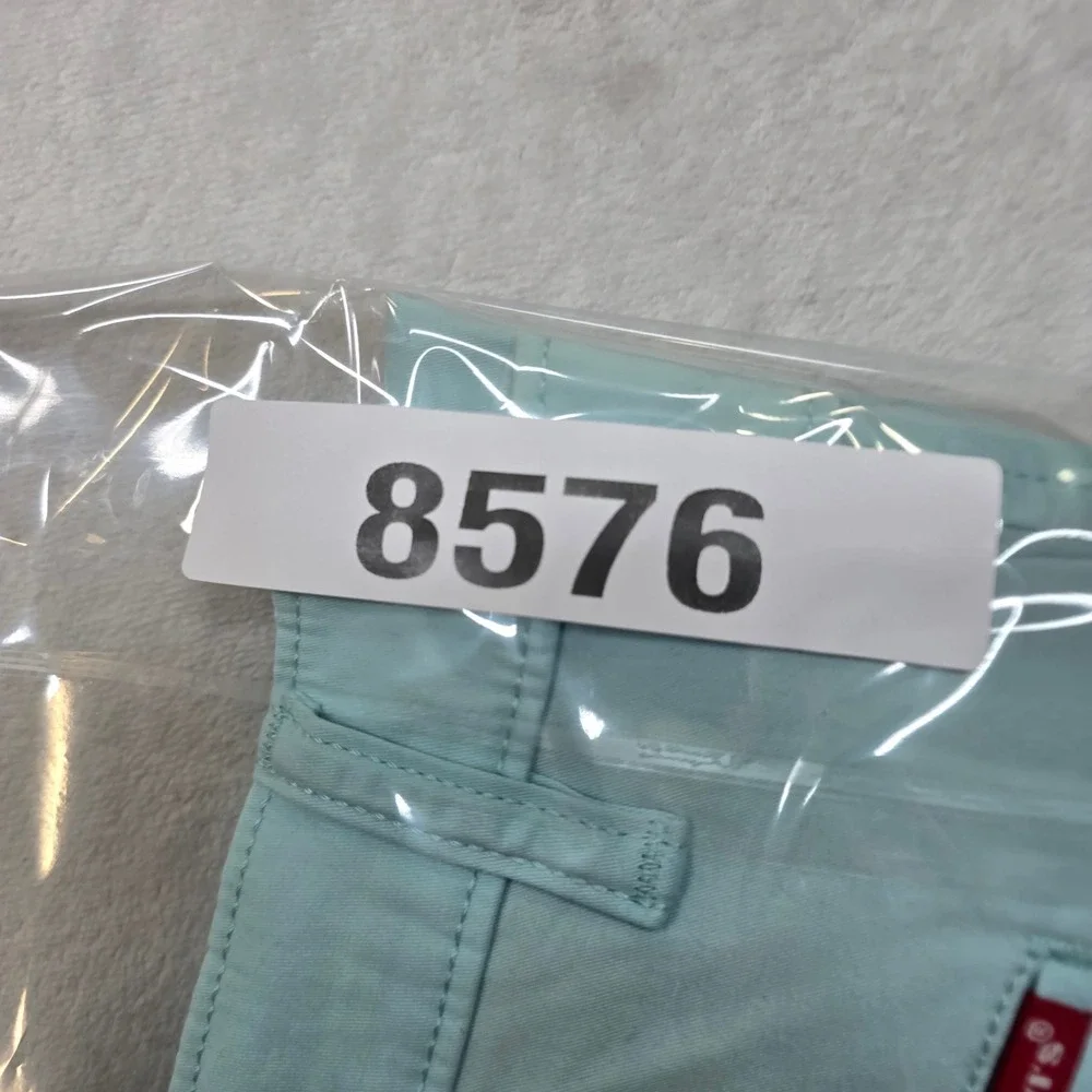 Levi's XX Chino Shorts Mens Size 36 Light Teal Blue Casual Taper Regular Fit NEW